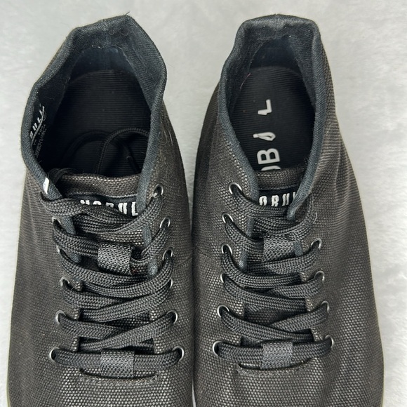 NoBull Unisex Black Coffee Canvas Mid Trainer M 6.5 W 8 - Picture 3 of 10